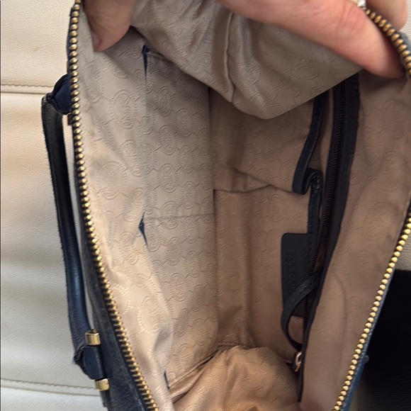 Michael Kors Blue Shoulder Bag with Gold Hardware - Picture 8 of 9